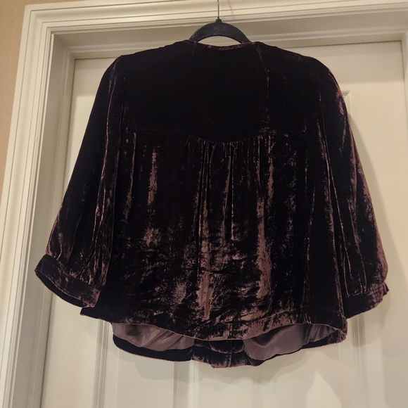 Vintage Ambition Velvet Silk Blend Jacket Size Medium - Picture 3 of 7